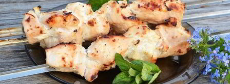 шашлык из курицы в кефире. Шаг 12