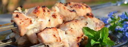 шашлык из курицы в кефире. Шаг 13