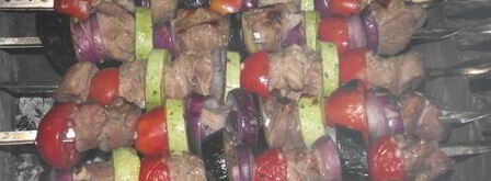 шашлык из свинины с овощами в луковом маринаде. Шаг 7