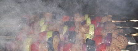 шашлык из свинины с овощами в луковом маринаде. Шаг 8