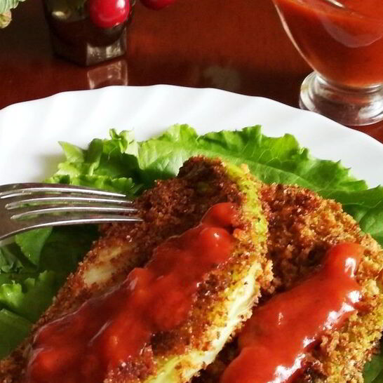 Рецепт капустного шницеля с томатным соусом