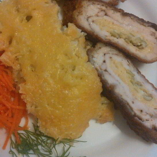 Рецепт куриного шницеля с рисовой запеканкой