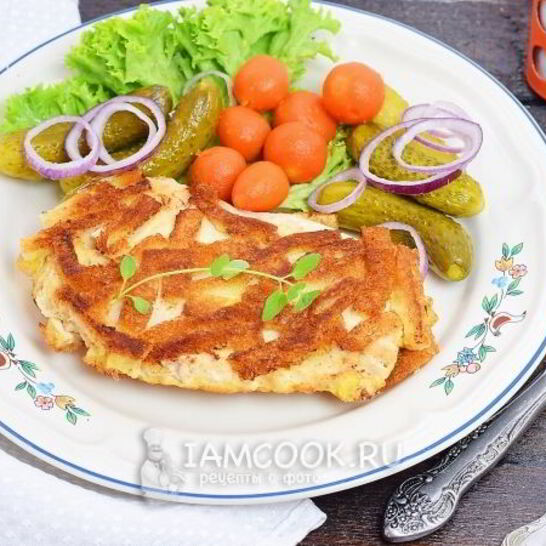 Рецепт шницеля по-столичному