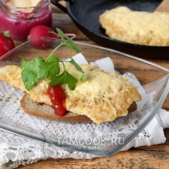 Рецепт шницеля с сыром