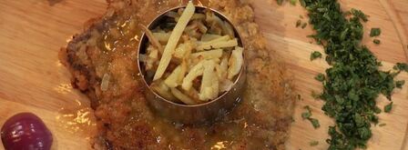 венскии шницель с жареным картофелем. Шаг 6