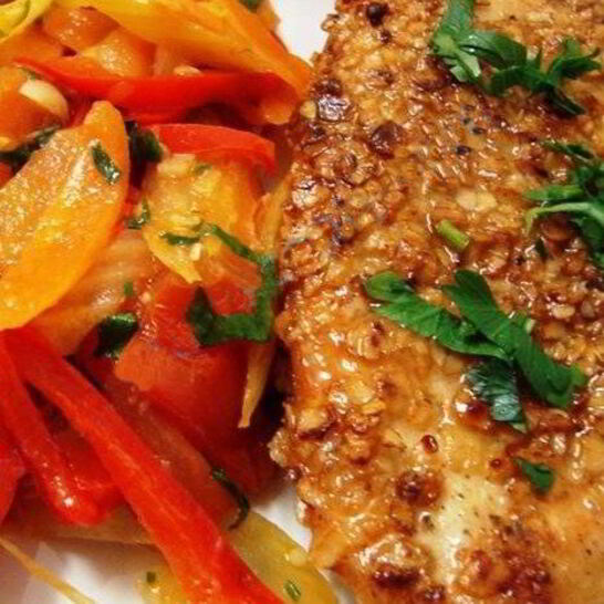 Рецепт стейка из индейки с гарниром из овощей