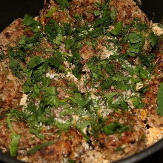 Рецепт мясных тефтелек с рисом и зеленью