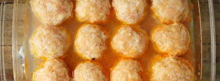 тефтели из куриного фарша с рисом в духовке. Шаг 7