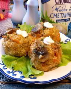 Тефтели Слободские в грибной подливе