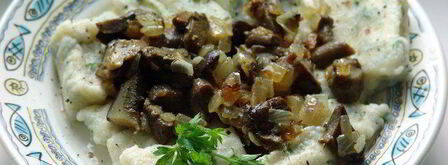 ленивые вареники с заправкой из грибов. Шаг 4