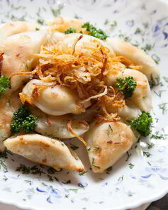 Жареные вареники с картошкой