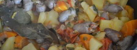 острое жаркое с куриными сердечками и картофелем. Шаг 6