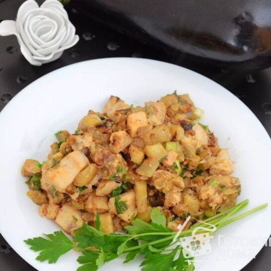 Рецепт жаркого из баклажанов и курицы