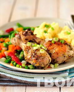 Жаркое из курицы с горчицей, лимоном и розмарином