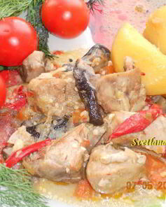 Жаркое с грибами в мультиварке