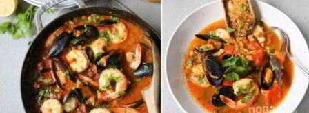 жаркое с рыбой и морепродуктами в томатном соусе. Шаг 5