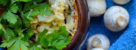 жаркое с шампиньонами в горшочке. Шаг 6