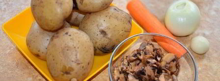 картофельные зразы с грибами в духовке. Шаг 3