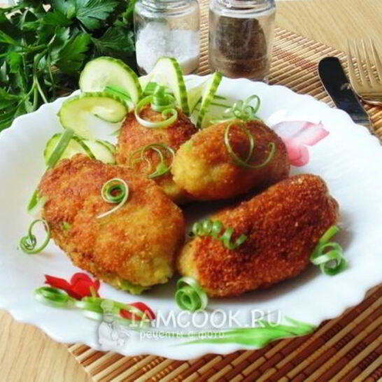 Рецепт зраз из рыбы с зеленым горошком