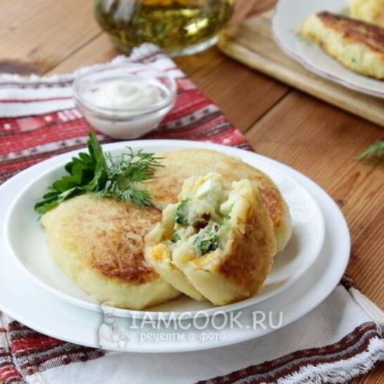 Рецепт зраз картофельных с яйцом и луком