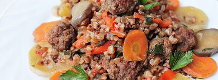 гречка с фаршем и овощами. Шаг 12