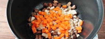 гречка с говядиной в мультиварке. Шаг 7