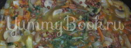 гречка с грибами, куриной печенью и сердцами в мультиварке. Шаг 5