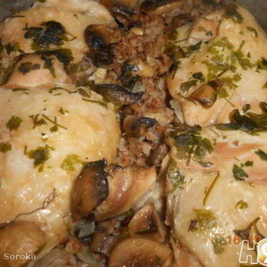 Рецепт гречки с курицей, томленные в духовке