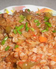 Гречка, тушенная с мясом