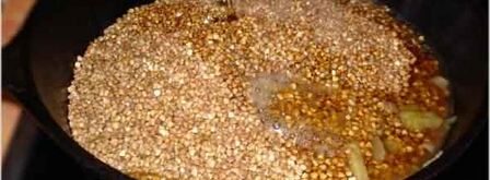 гречневая каша с белыми грибами. Шаг 12