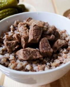 Каша гречневая с говядиной