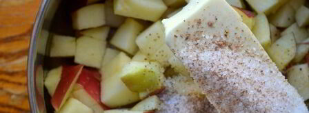 каша из молотой гречневой крупы с томлеными яблоками. Шаг 5