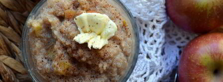 каша из молотой гречневой крупы с томлеными яблоками. Шаг 6