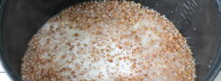 молочная гречневая каша в мультиварке. Шаг 9