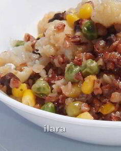 Разноцветная гречневая каша