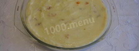 гурьевская каша с изюмом орехами и цукатами. Шаг 3