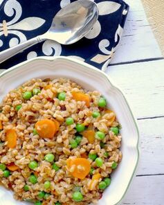 Каша из фарро с овощами