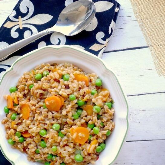 Рецепт каши из фарро с овощами