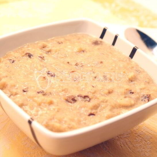 Рецепт каши рисовой с бананом и черносливом