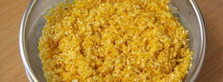 кукурузная каша с нектарином. Шаг 4