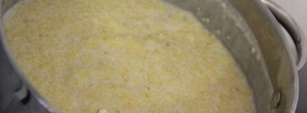 кукурузная каша с нектарином. Шаг 5