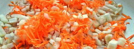 полента с беконом и овощами. Шаг 9