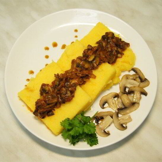 Рецепт поленты с грибами