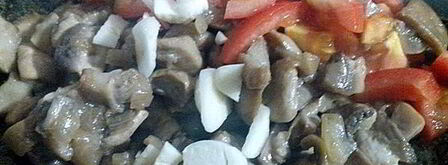 полента с грибным рагу и овощами. Шаг 7