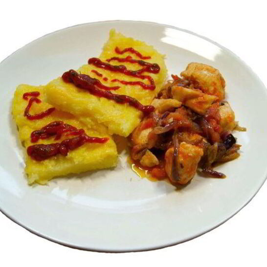 Рецепт поленты с курицей