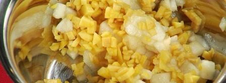 гурьевская каша с орехами, фруктами и изюмом. Шаг 5