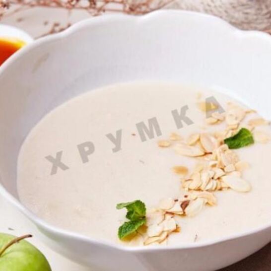 Рецепт каши манной с томлеными яблоками на молоке