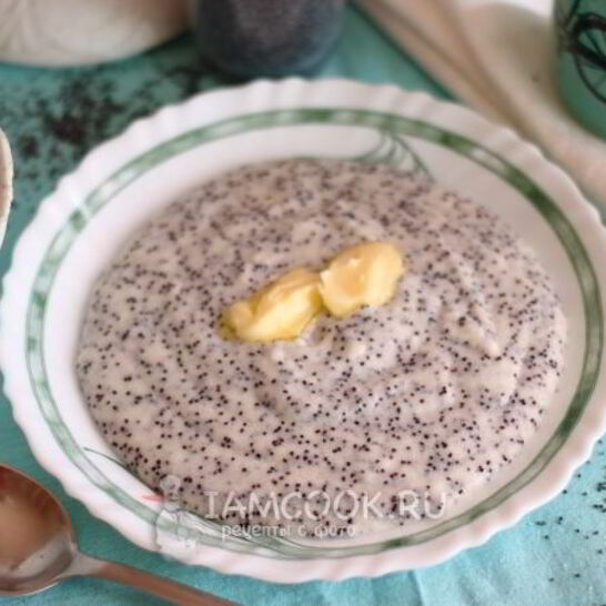 Рецепт манной каши на молоке с маком