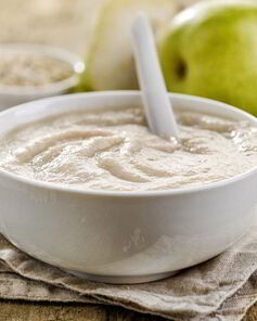 Манная каша с грушей