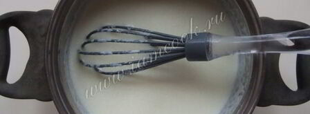 манная каша с корицей и яблочным муссом. Шаг 5